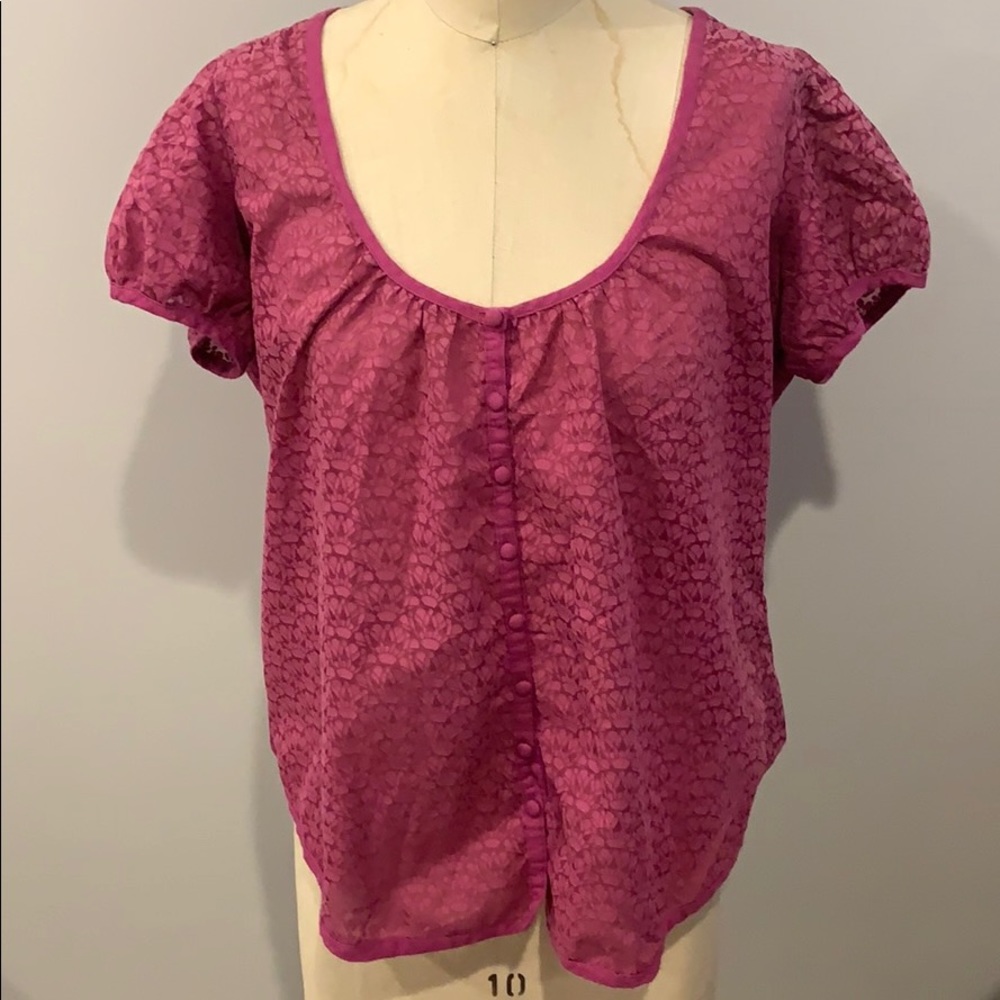 French Connection magenta button down size 10